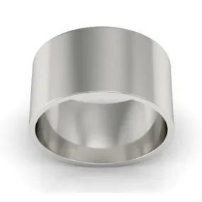 10mm Platinum Wedding Ring Flat