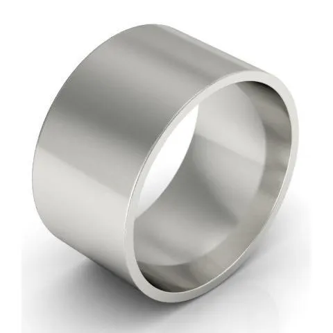 10mm Platinum Wedding Ring Flat