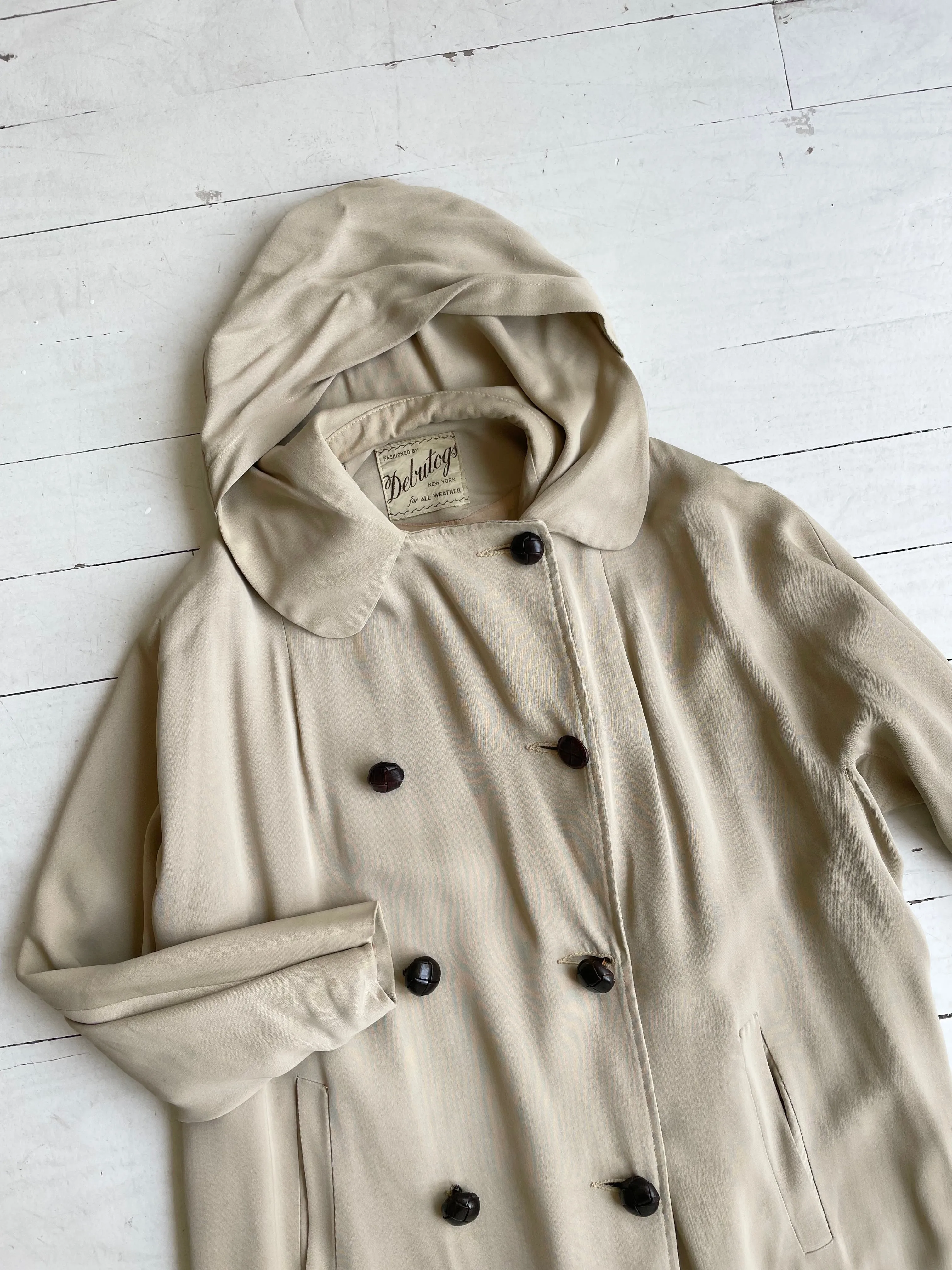 1930s Debutogs Hooded All Weather Coat