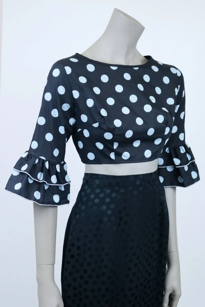 1960s Polka Dot Crop Top