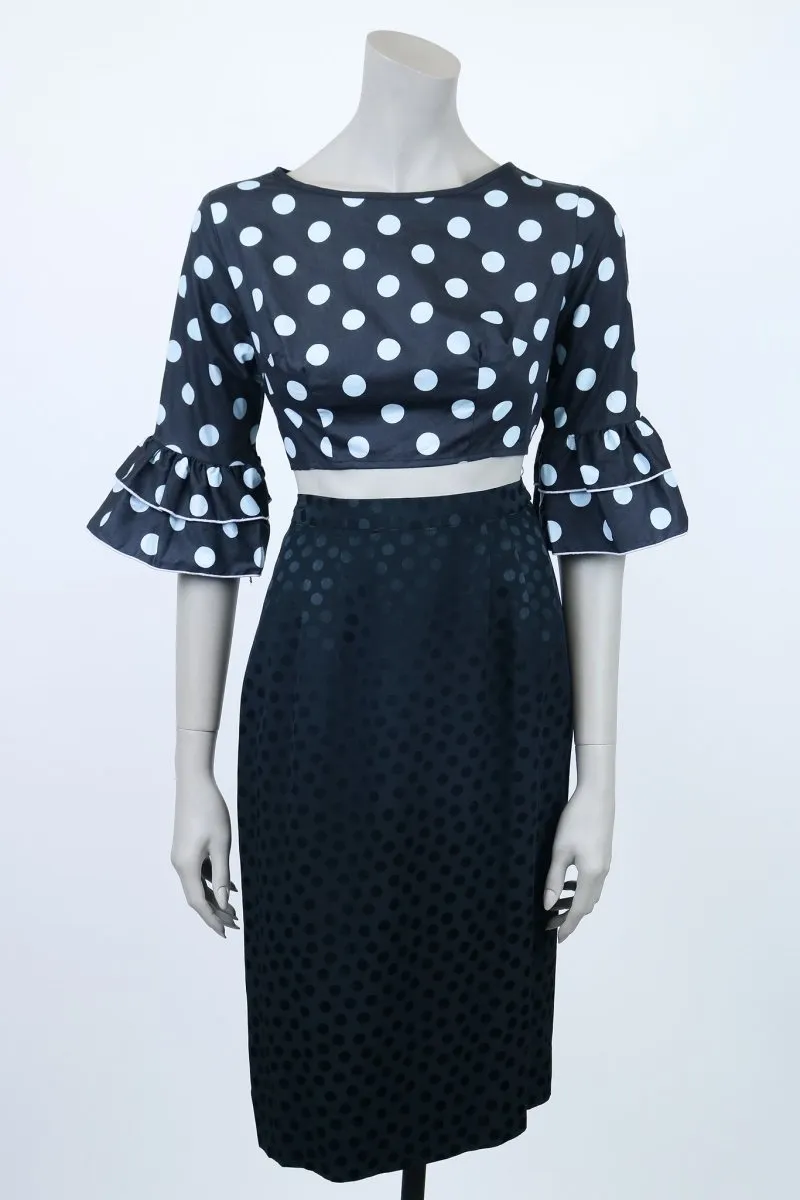 1960s Polka Dot Crop Top