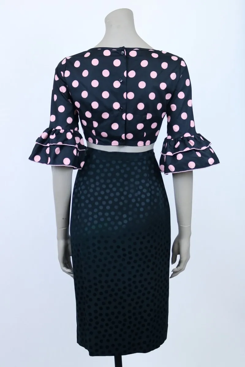 1960s Polka Dot Crop Top