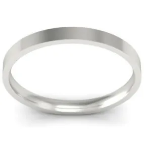 2mm Platinum Wedding Ring Flat