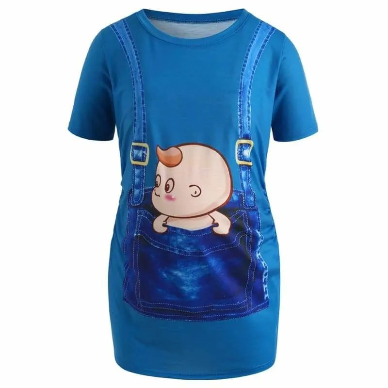 3D Print Pregnant Maternity Tee [ maternity dresses ]