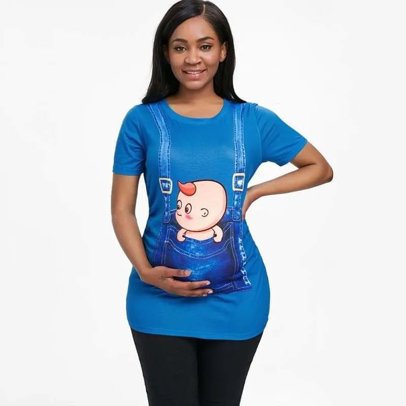 3D Print Pregnant Maternity Tee [ maternity dresses ]