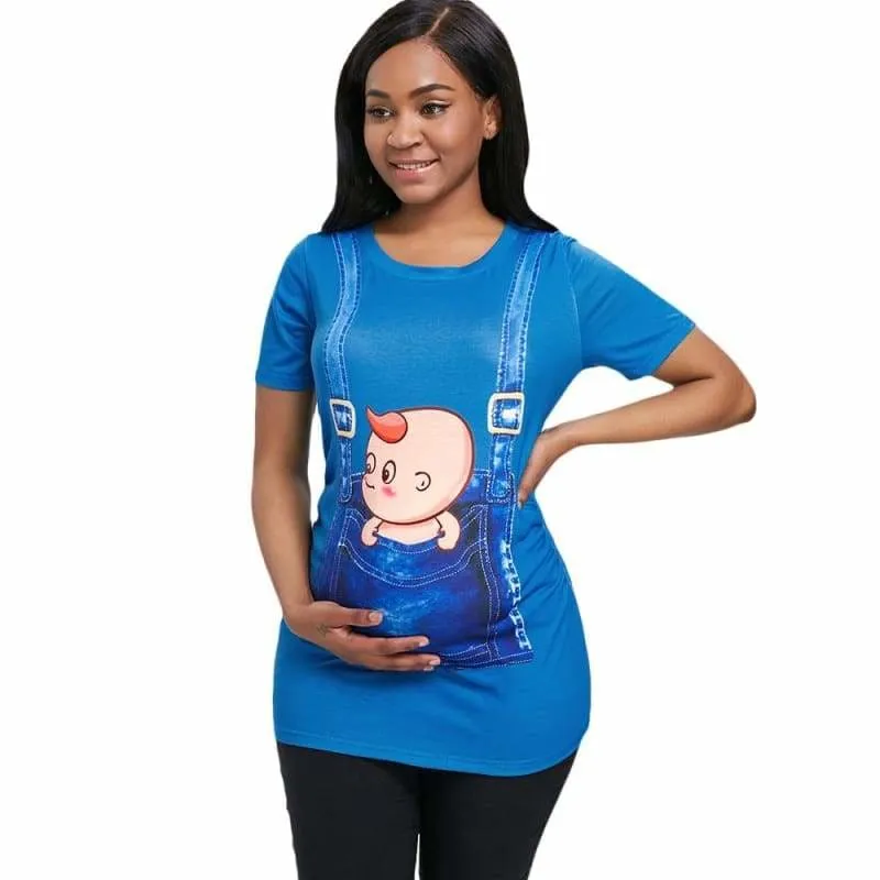 3D Print Pregnant Maternity Tee [ maternity dresses ]