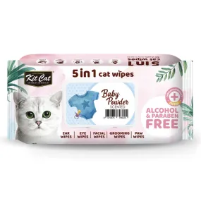 4 FOR $15: Kit Cat 5-in-1 Baby Powder Scented Cat Wipes 80pcs