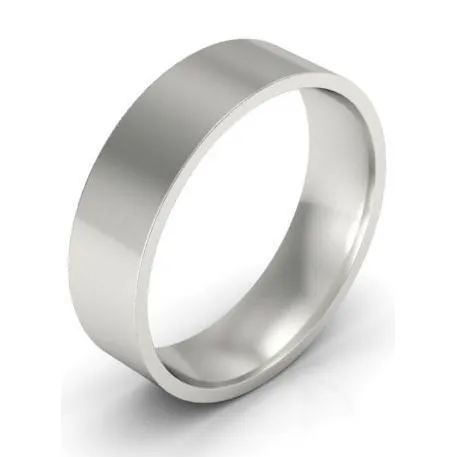 5mm Platinum Wedding Ring Flat