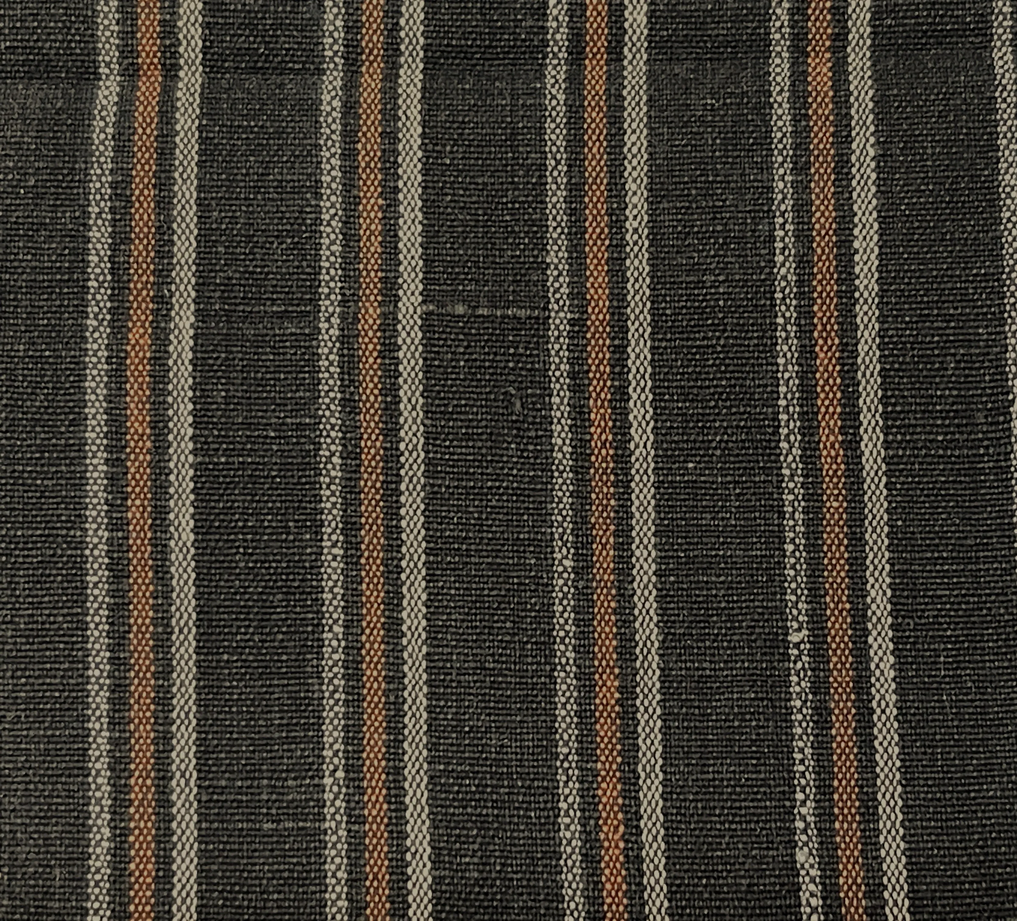 7392: 1930s-50s Japanese Striped Cotton Fabric, Piece 41in.(AraiHari)