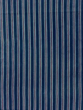 7392: 1930s-50s Japanese Striped Cotton Fabric, Piece 41in.(AraiHari)