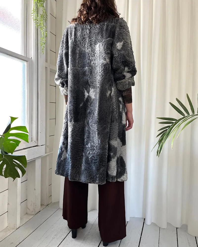 80s Reversible Persian Lamb Coat | S-M