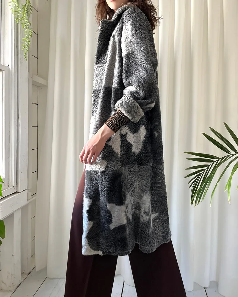 80s Reversible Persian Lamb Coat | S-M