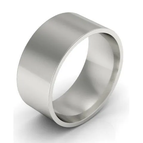 8mm Platinum Wedding Ring Flat