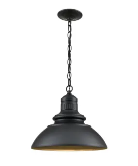 Adda Integrated LED Outdoor Hanging Lantern - Powder Coat Black - 13.03in. Diameter - 12W