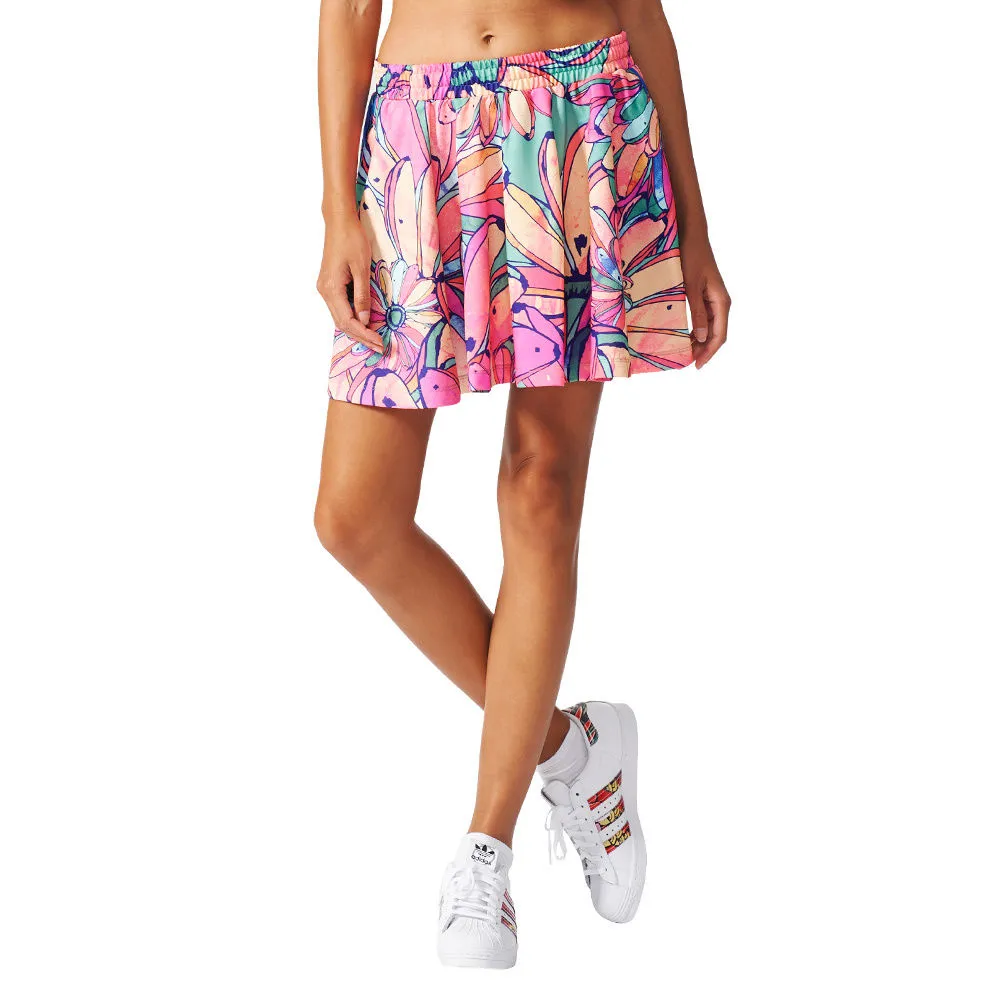 Adidas Originals Ladies Womens Flared Short Mini Skirt AJ8157