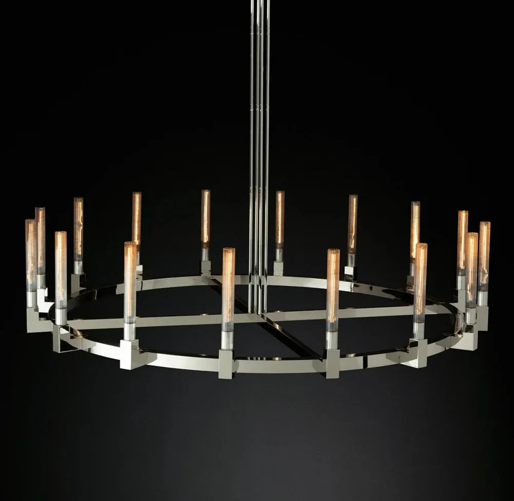 Akolia Cannele Retro Vintage American E14 Black Chandelier