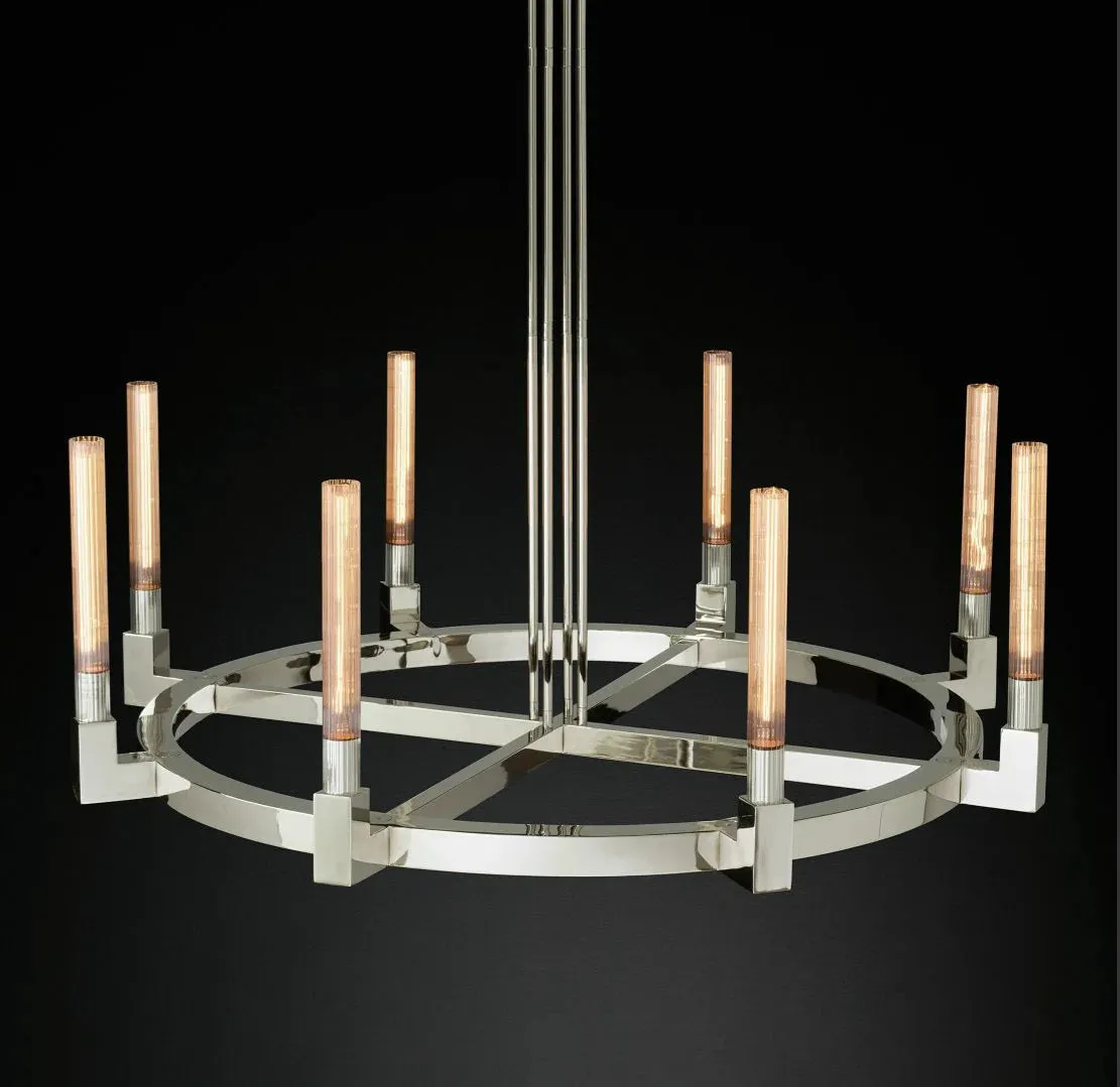 Akolia Cannele Retro Vintage American E14 Black Chandelier