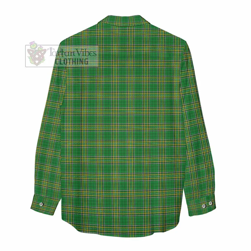 Aldworth Irish Clan Tartan Women's Casual Shirt with Coat of Arms