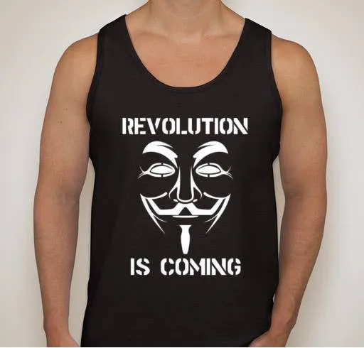 Anonymous Revolution Is Coming Tank Top