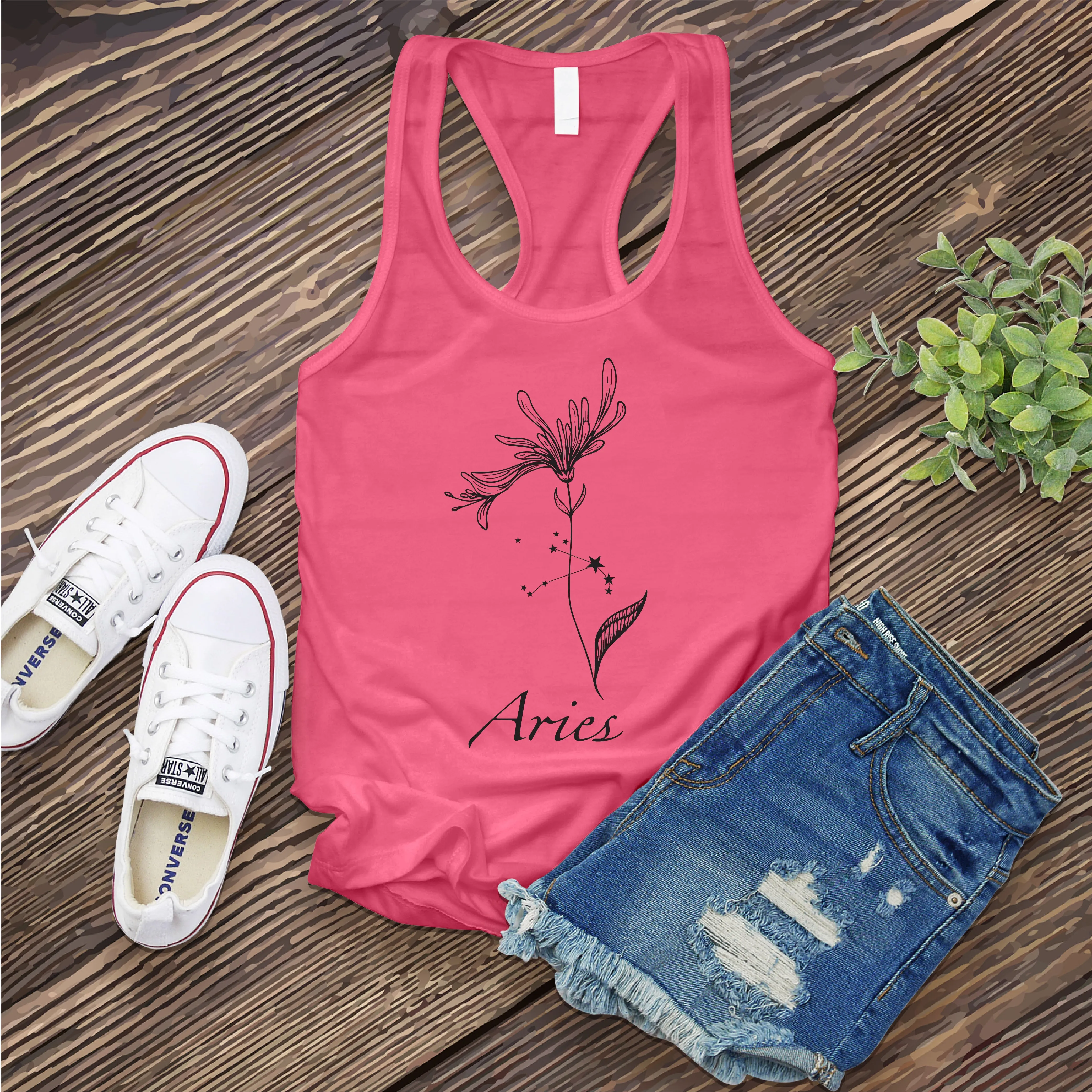 Aries Flower Women's Tank Top