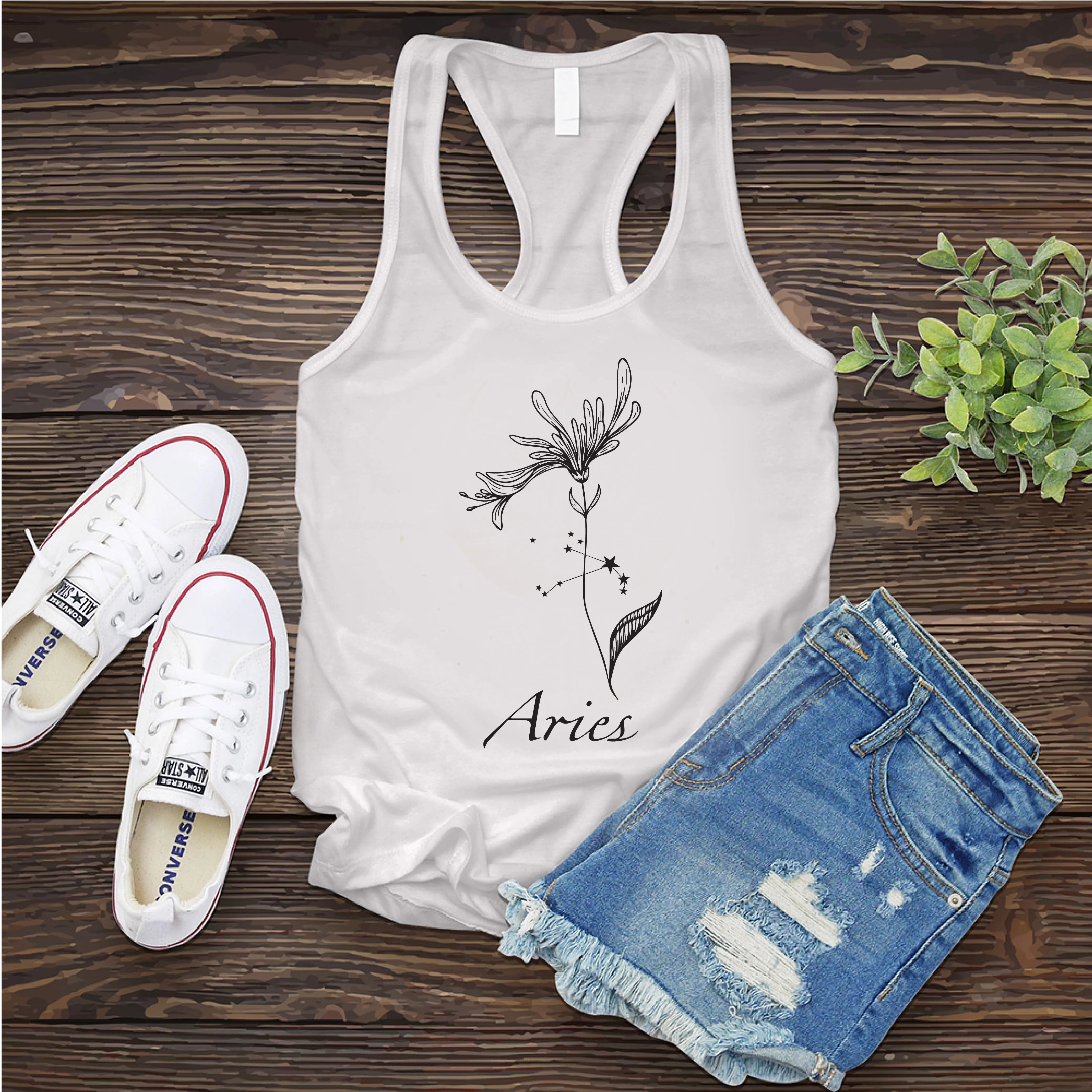 Aries Flower Women's Tank Top