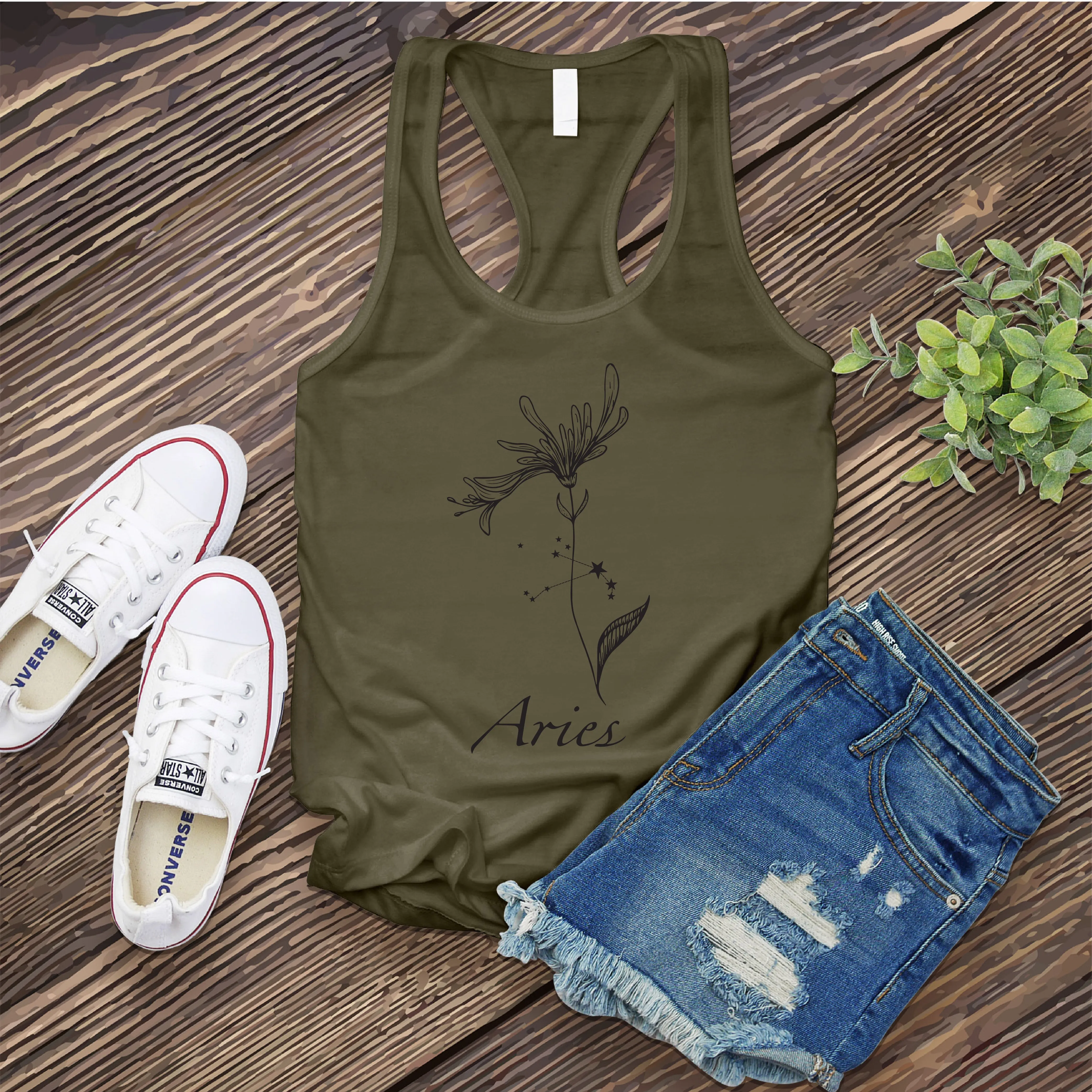 Aries Flower Women's Tank Top