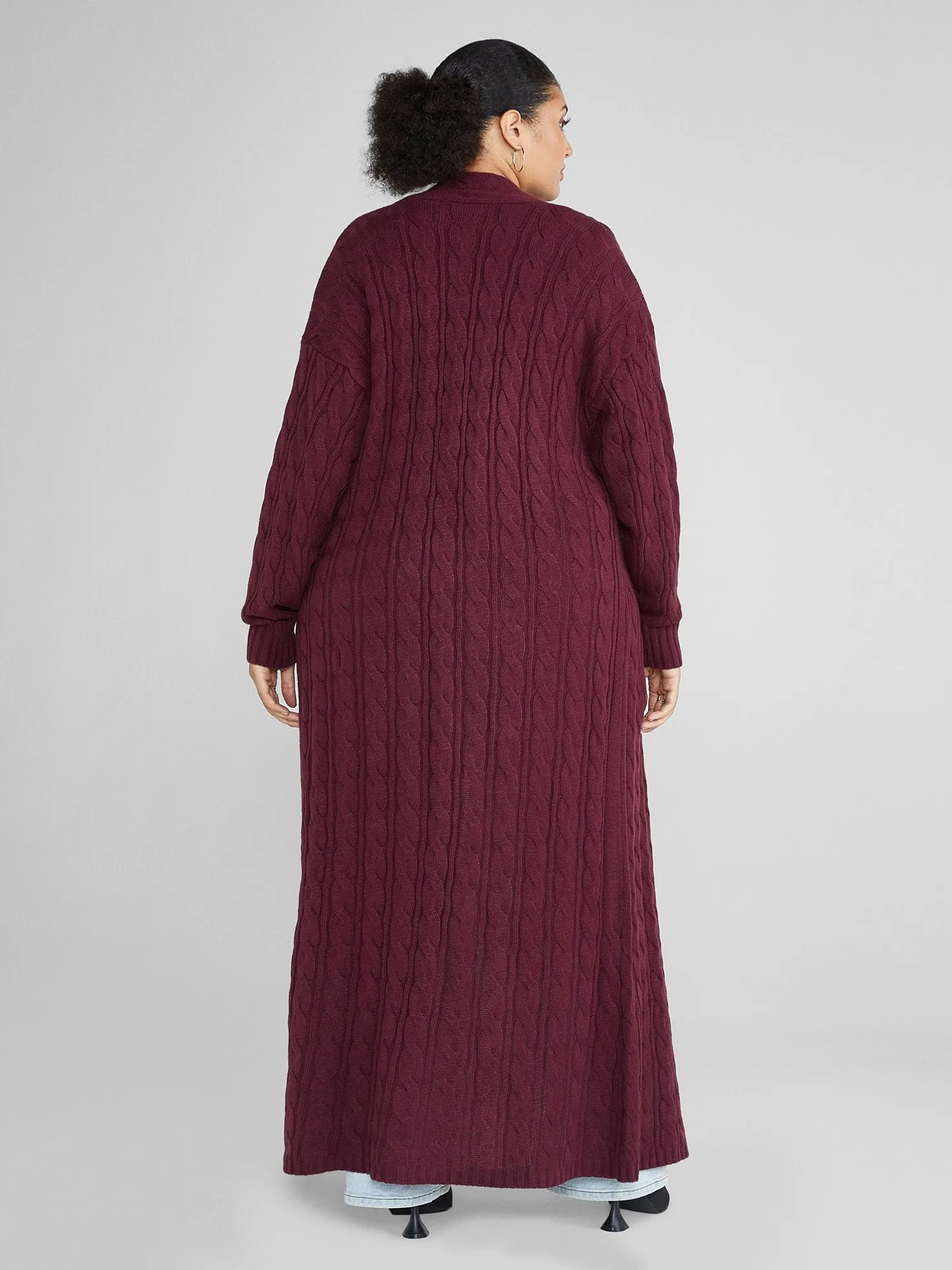 Audrey Cable Knit Maxi Cardigan