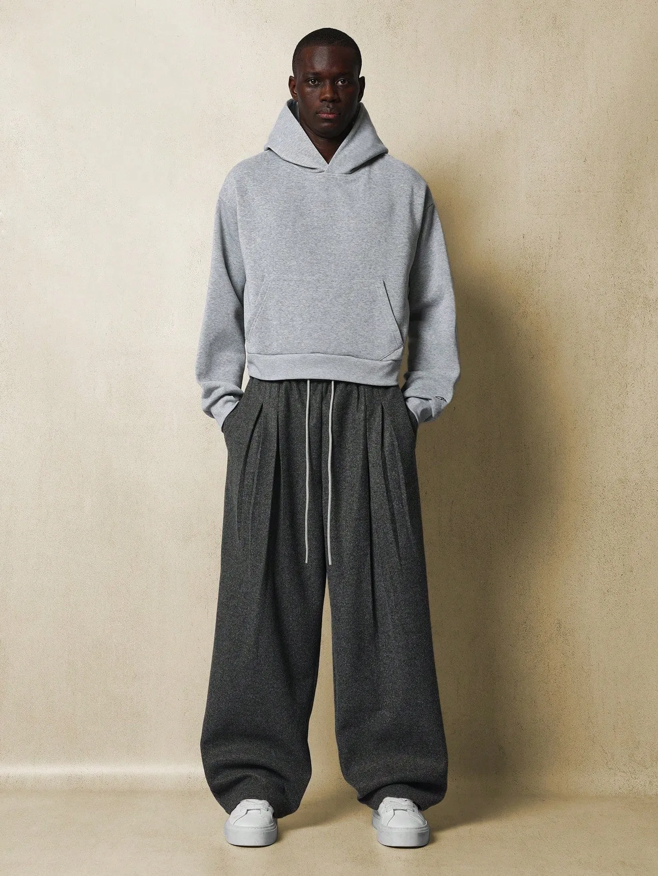 Balloon Fit Knit Heavyweight Pleated Sweatpants