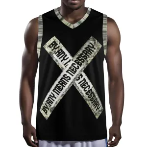 B.A.M.N- By Any Means Necessary X Men's Basketball Jerseys Tank Top Black