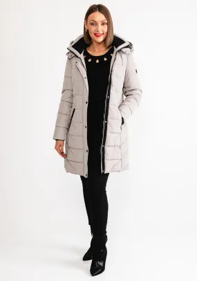 Barbara Lebek Faux Fur Hooded Padded Coat, Beige