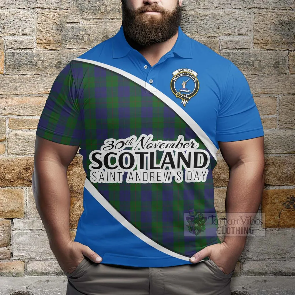 Barclay Family Crest Tartan Polo Shirt Celebrate Saint Andrew's Day in Style