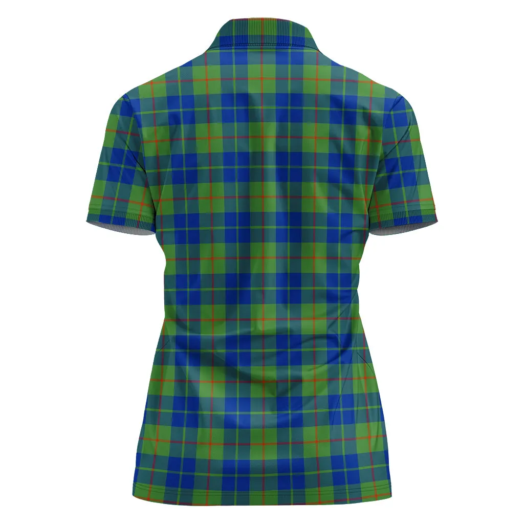 Barclay Hunting Ancient Tartan Polo Shirt For Women