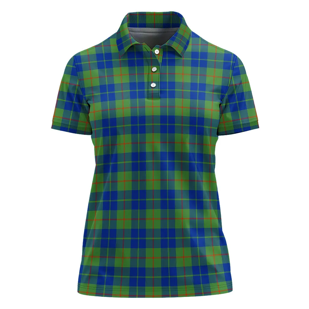 Barclay Hunting Ancient Tartan Polo Shirt For Women