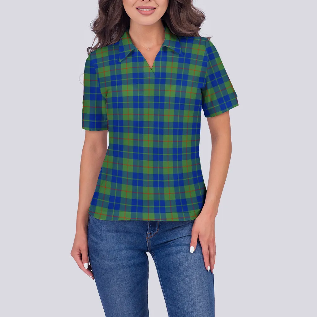 Barclay Hunting Ancient Tartan Polo Shirt For Women