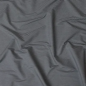 Black and White Micro Striped 100% Cotton Shirting Fabric, 150 cm Width, Made in Italy-D20476