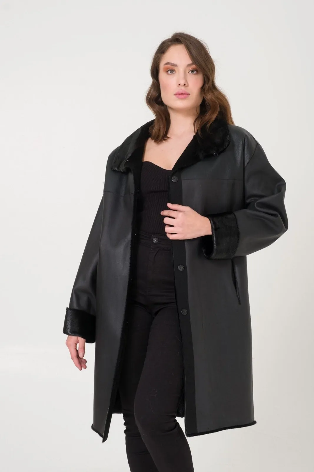 Black Doubleface Coat