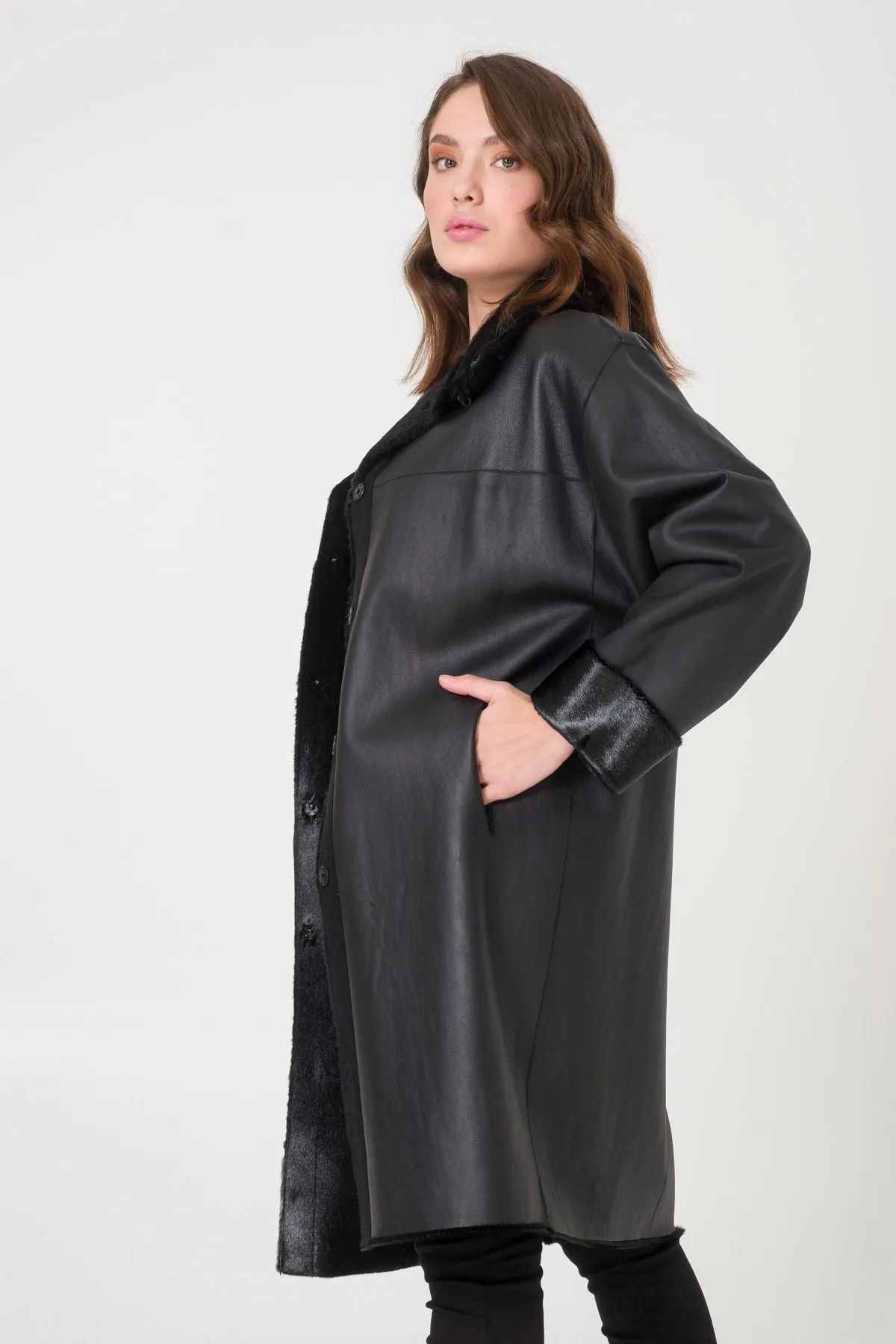 Black Doubleface Coat