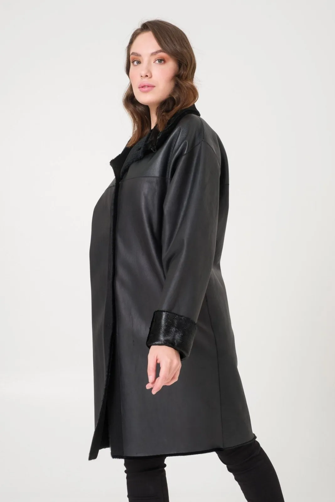 Black Doubleface Coat