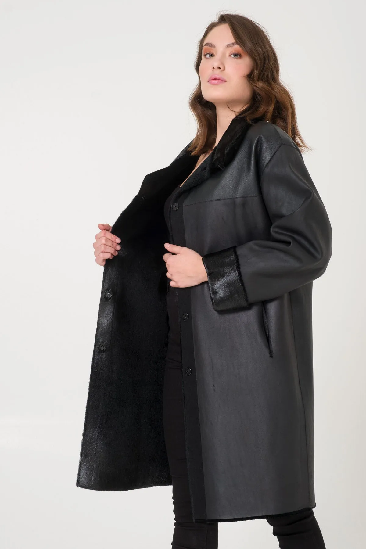 Black Doubleface Coat