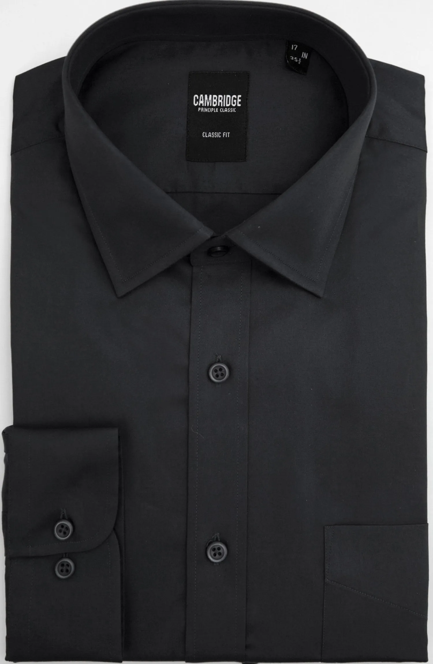 Black Plain Formal Shirt