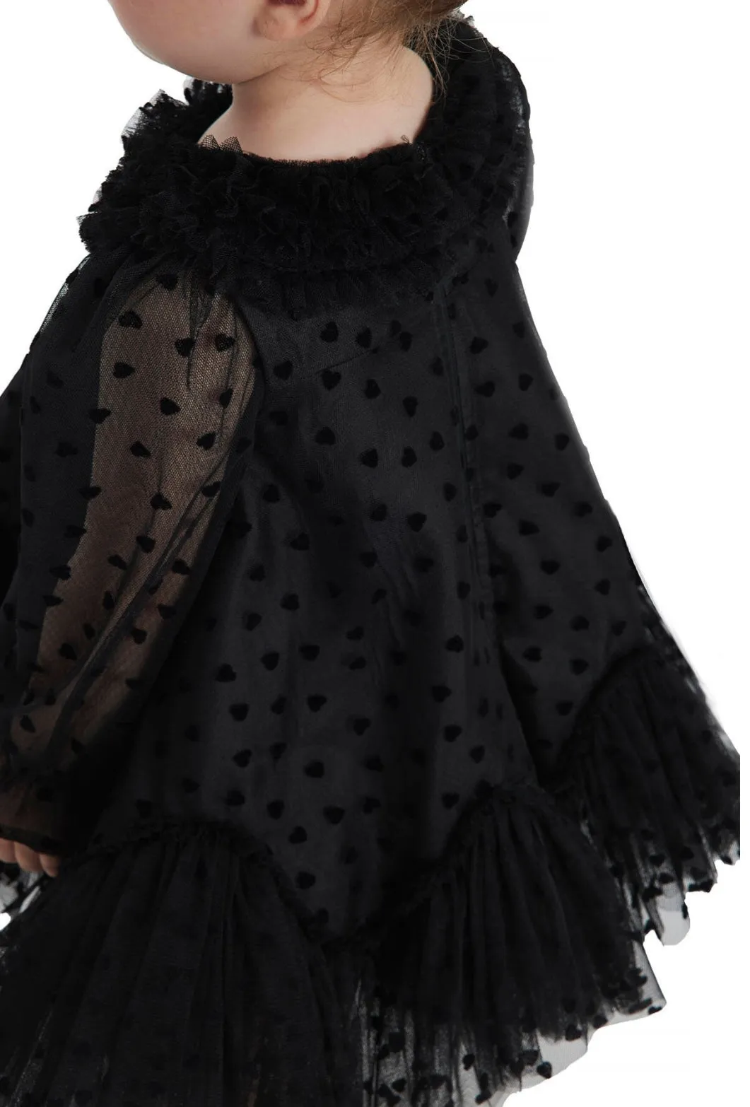 Black Ruffled Girls Dress