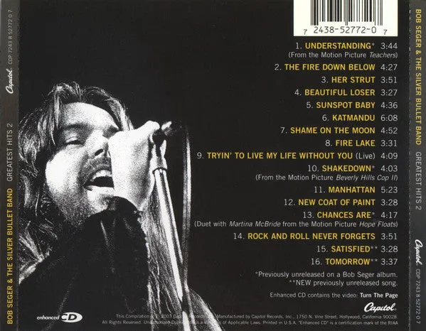 Bob Seger & The Silver Bullet Band* - Greatest Hits 2 (CD, Comp, Enh) (NM or M-)