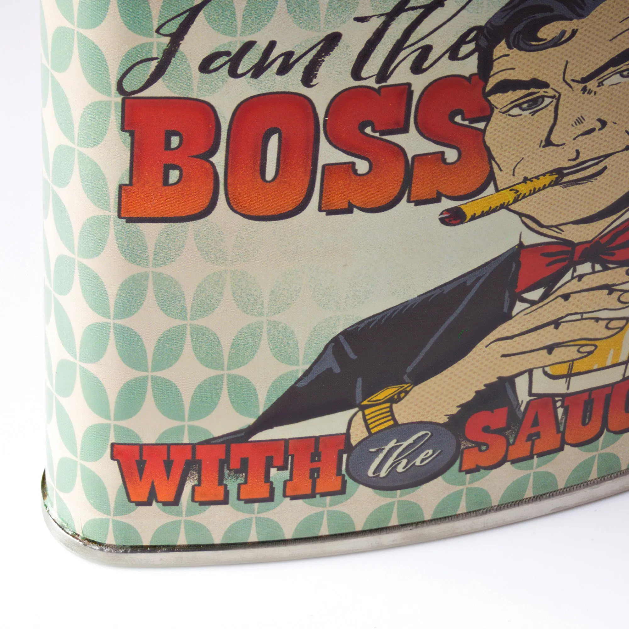 Boss with the Sauce Stainless Steel 8 oz Liquor Flask