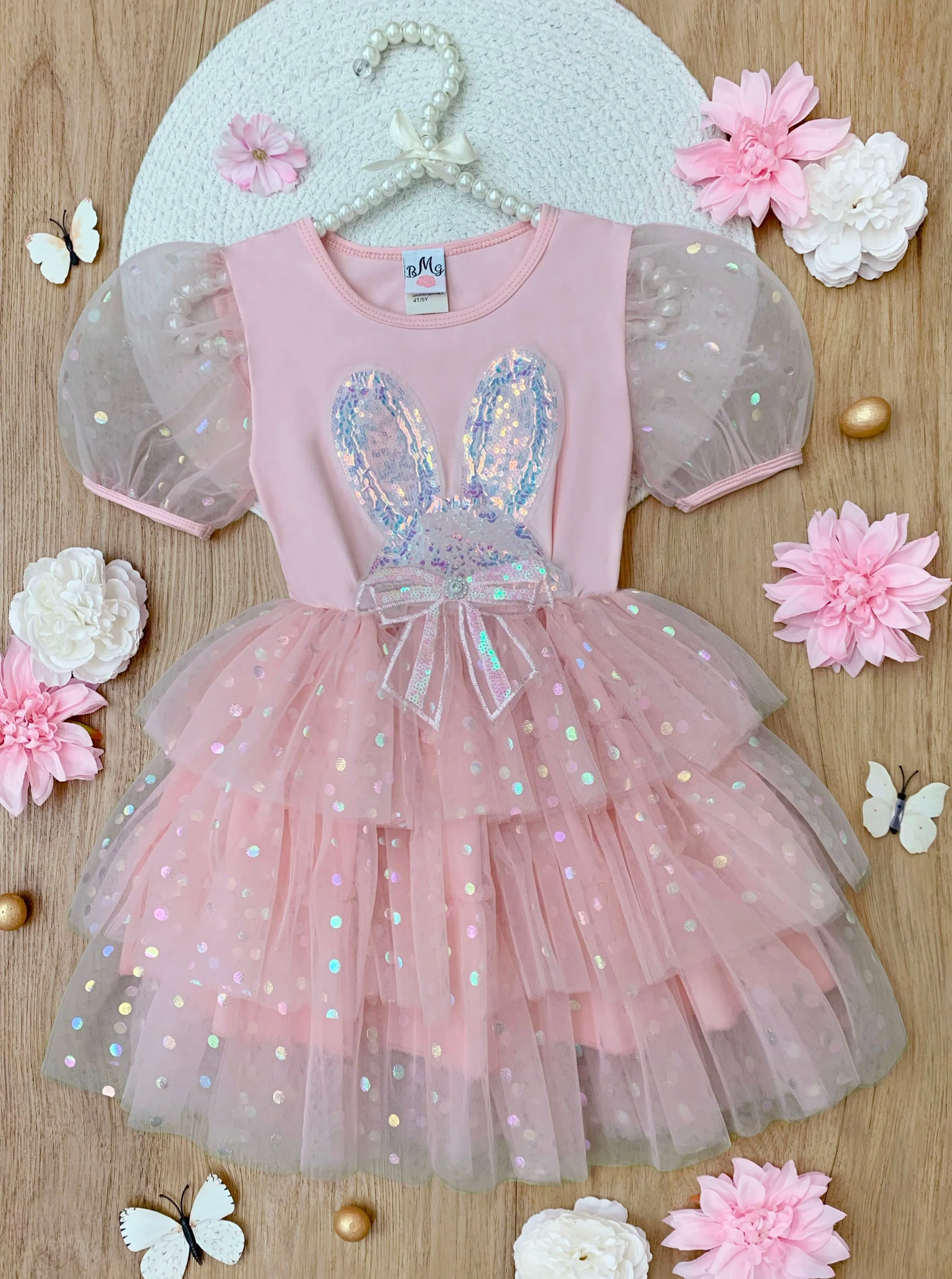 Bunny Magic Easter Pink Tutu Dress