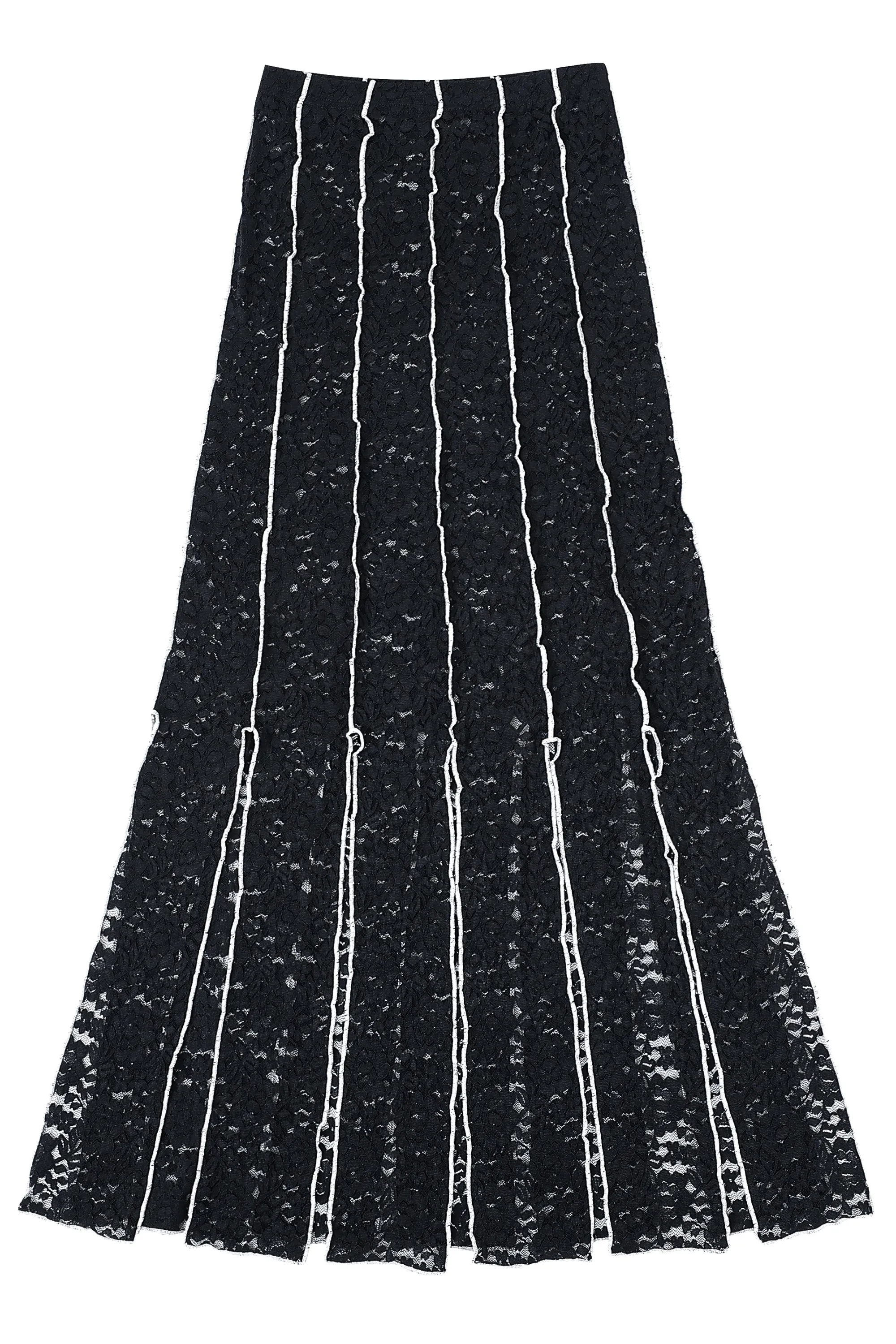 Car Wash Rose Lace Maxi Skirt