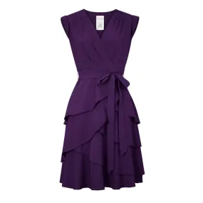 ChicStar Purple Layered Midi Dress