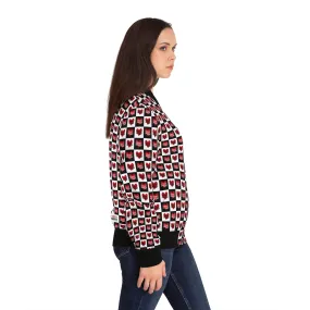 Choose Compassion Checkered Women's Bomber Jacket