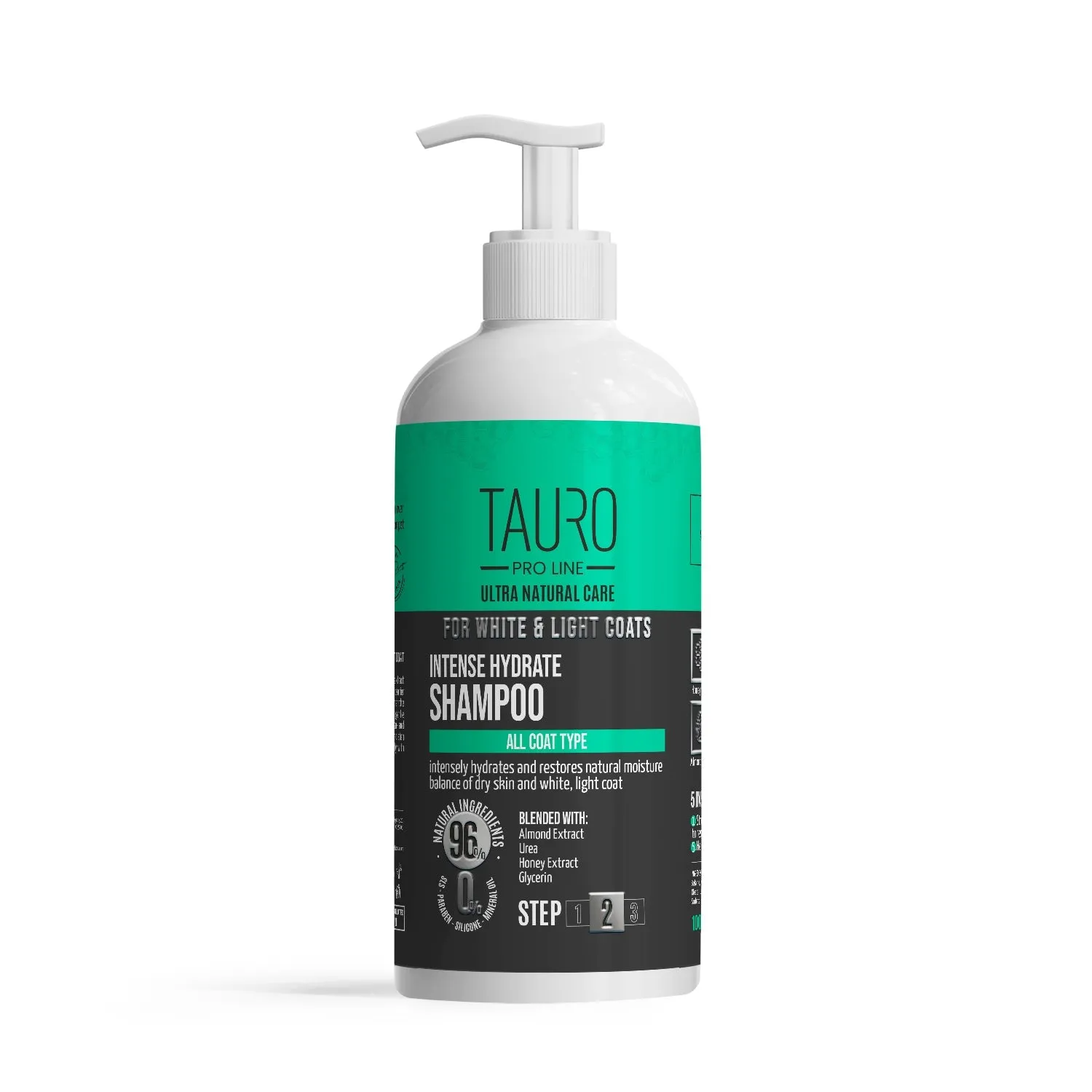 CLEARANCE Tauro Pro Line Ultra Natural Care intense hydrate shampoo for dogs and cats with white, light coat and skin