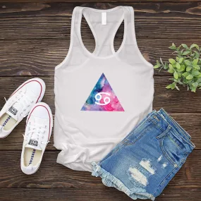 Colorful Cancer Symbol Triangle Women's Tank Top