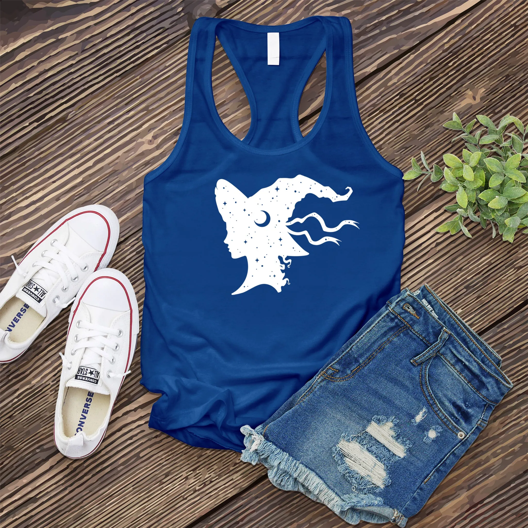 Cosmic Witch Head Women's Tank Top